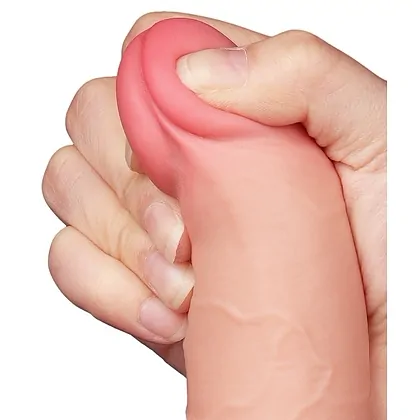 LoveToy Dildo Piele Mobilă 19cm cu Ventuză
