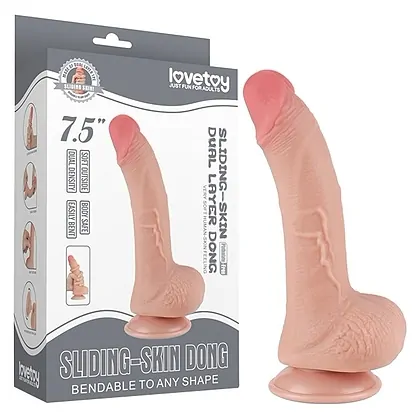 LoveToy Dildo Sliding-Skin 19.5 cm, Ø 3.5 cm - Realist