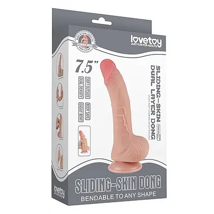 LoveToy Dildo Sliding-Skin 19.5 cm, Ø 3.5 cm - Realist