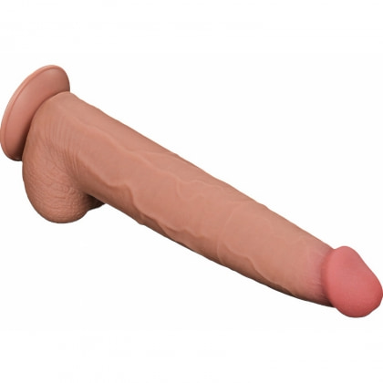 Lovetoy Dual-Layer 34 cm – TPE Realist cu Ventuză