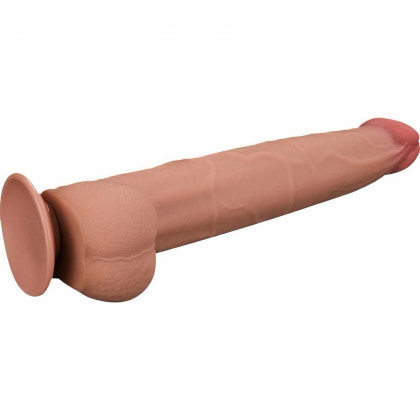 Lovetoy Dual-Layer 34 cm – TPE Realist cu Ventuză
