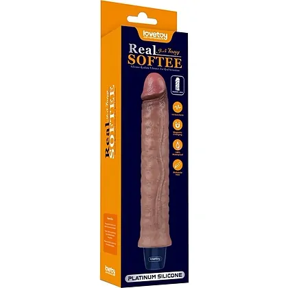 Lovetoy Real Softee – Vibrator Realist 24,5 cm, 10 Moduri Maro