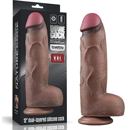 Lovetoy Realist 31 cm — silicon Dublu Strat cu Ventuză