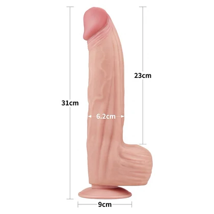 Lovetoy Realist TPE Dublu Strat 31 cm – Ventuză Puternică