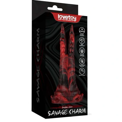 Lovetoy Savage Charm 10 Moduri Reîncărcabil Gheară Dublă Roșu