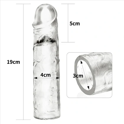 Lovetoy Shameless Clear: Manșon Elastic +5 cm Transparent