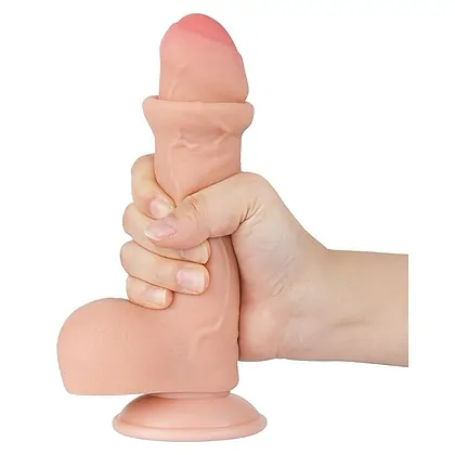 LoveToy Sliding Skin 18,3 cm — Realist, Ventuză Detașabilă