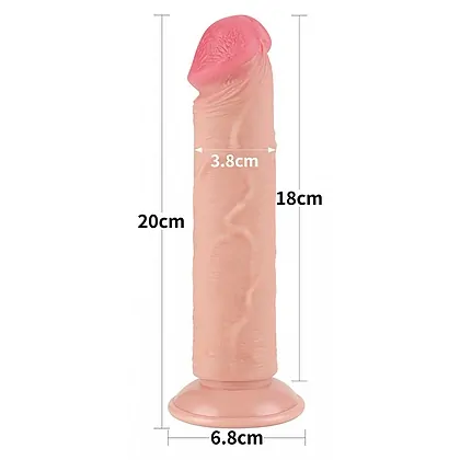 LoveToy Sliding Skin 20 cm — Dildo Realist cu Ventuză