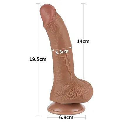LoveToy Sliding Skin Dildo 19.5 cm, Maro Realist