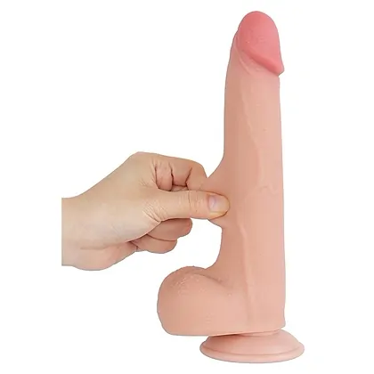 LoveToy Sliding Skin Dildo 20 cm – Realist, Ventuză