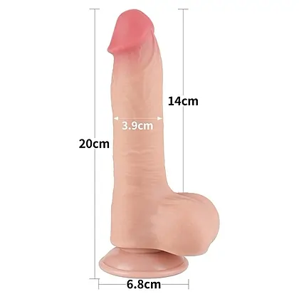 LoveToy Sliding Skin Dildo 20 cm Realist Nude