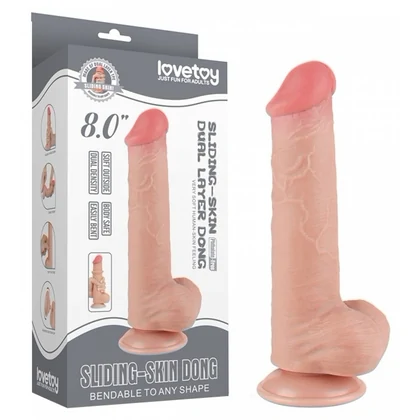 LoveToy Sliding-Skin Realist 20.8 cm Ø4 cm - Ventuză