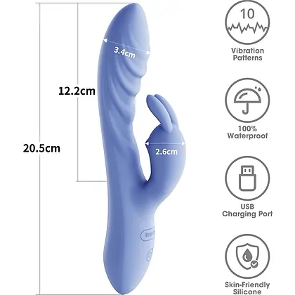 Lovetoy Swirl Vibrator Din silicon, 3+7, Reîncărcabil Mov