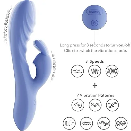 Lovetoy Swirl Vibrator Din silicon, 3+7, Reîncărcabil