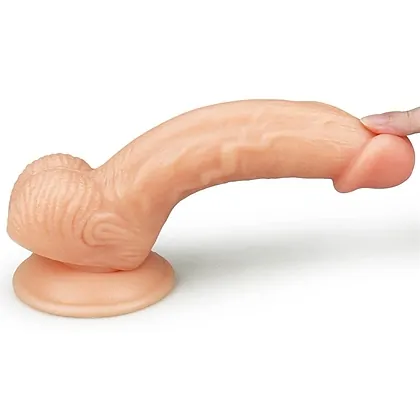 Lovetoy Ultra Soft Dude Dildo Realist 20 cm cu Ventuză