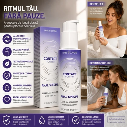 Lubrifiant Anal Hibrid 120 ml Alunecare Lungă
