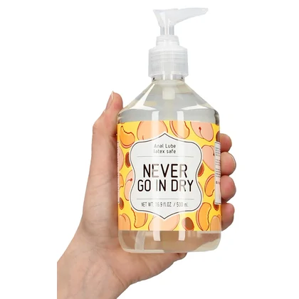 Lubrifiant Anal pe Bază de Apă Never Go In Dry 500 ml