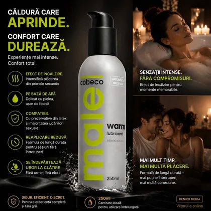 Lubrifiant cu Efect de Încălzire Male 250ml
