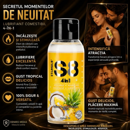 Lubrifiant cu Aromă Tropicală S8 Dessert Încălzitor 125 ml