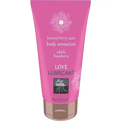 Lubrifiant Shiatsu Love Edible Zmeură 75ml