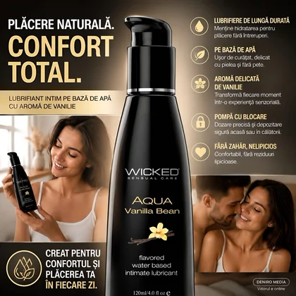 Lubrifiant Wicked Aqua Vanilla Bean 120ml