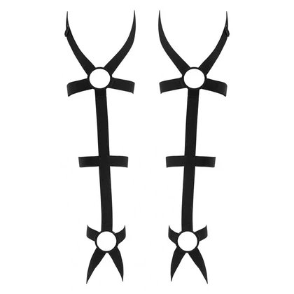 Manșete Leg Harness Obsessive Negru