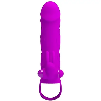 Manșon Cu Vibrator Iepuraș Și Inel Mov