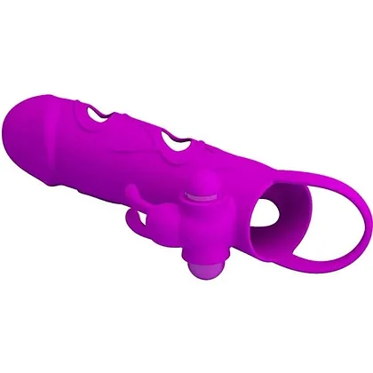 Manșon Cu Vibrator Iepuraș Și Inel Mov