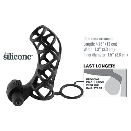 Manșon FX Extreme Silicone Power Cage Negru