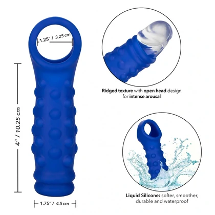 Manșon Penis Beaded Extension Albastru