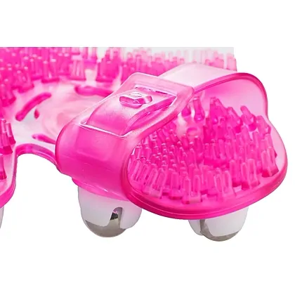 Mănușă Pentru Masaj Cu Bile De Rulare Roz