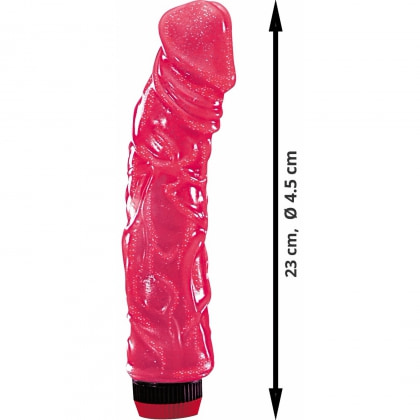 Vibrator Realist Big Jelly Flexibil pentru Punctul G Roz