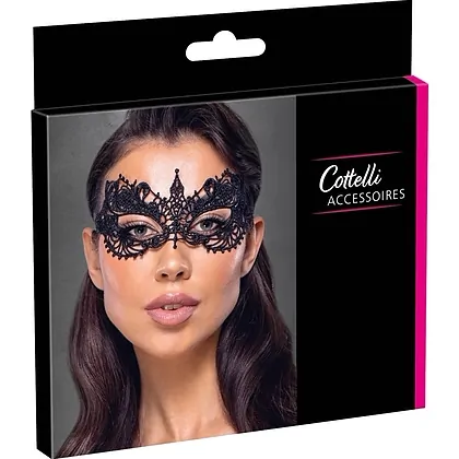 Masca Brodată Elegantă Cottelli Collection Unisize Negru