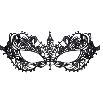 Masca Brodată Elegantă Cottelli Collection Unisize Negru
