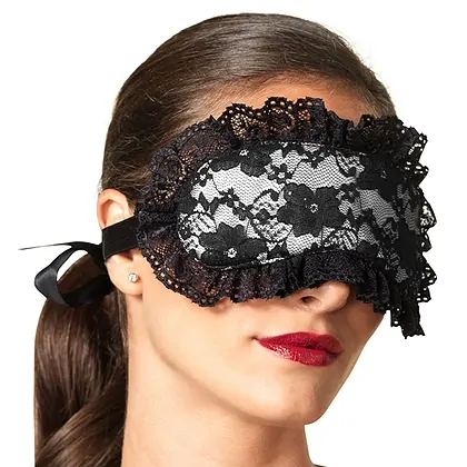 Mască Din Dantelă Leg Avenue Negru