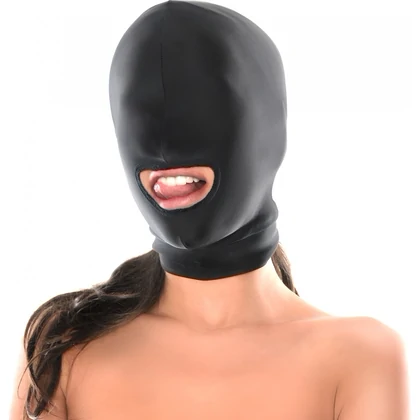 Mască Erotică pentru BDSM cu Gură Accesibilă Negru