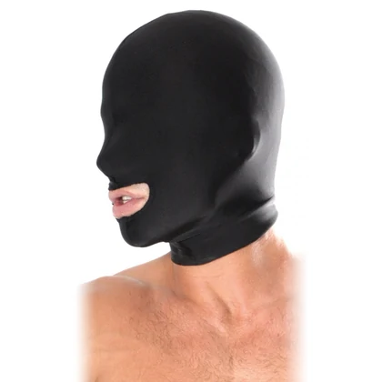 Mască Erotică pentru BDSM cu Gură Accesibilă Negru