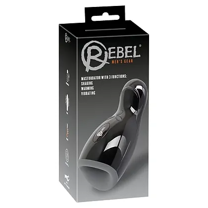 Masturbator Bărbați Cu Încălzire 3 Rebel Negru