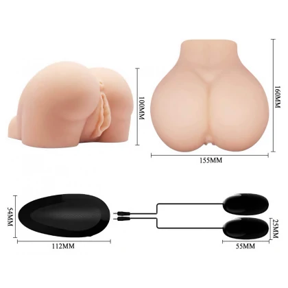 Masturbator Crazy Realistic cu Două Orificii și Vibrații