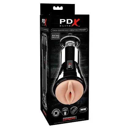 Masturbator Cu Vibrații Pdx Penis Compressor Negru