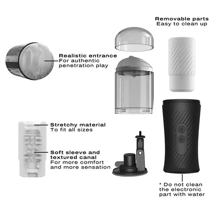 Masturbator Dorcel Mișcare Automată Negru