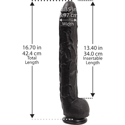 Maxi Dildo Penis Rambone 38cm Negru