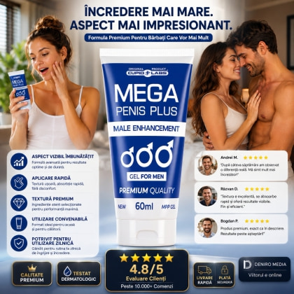 Gel Mărirea Penisului Mega Penis Plus cu Tribulus 60ml