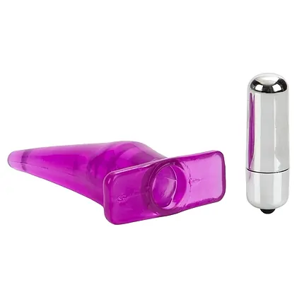 Mini Plug Anal CalExotics — Compact, 2 Moduri Vibrații Roz