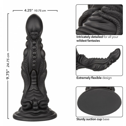 Monster Colossus 24.75 cm – Negru, Ventuză Puternică