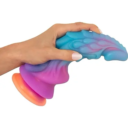 Mystic Dragon – Dildo Fosforescent cu Ventuză Puternică 21.5cm Multicolor