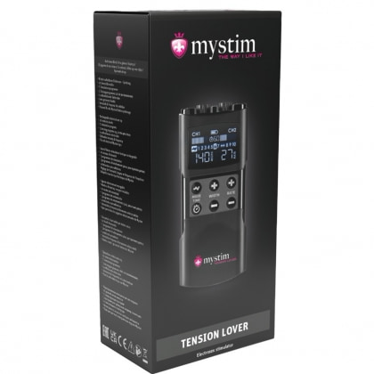 Mystim Tension Lover 2, EStim Reîncărcabil cu 2 Canale Negru