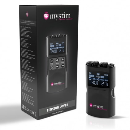 Mystim Tension Lover 2, EStim Reîncărcabil cu 2 Canale Negru