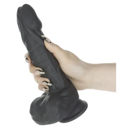 Naked Addiction 23 cm, Vibrator Rotativ și De împingere Negru