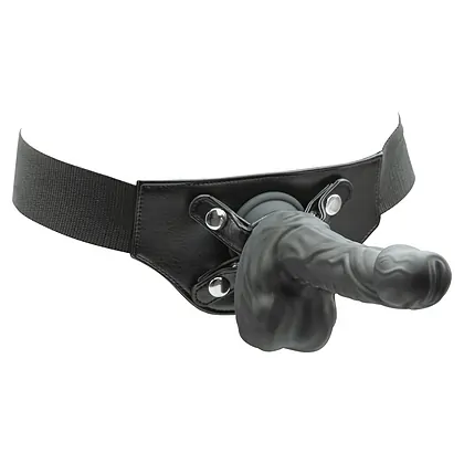 Naked Addiction 23 cm, Vibrator Rotativ și De împingere Negru